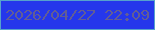 文字の大きさ：2、枠の色：56a2cc、背景の色：2537eb、文字の色：625d95 無料ブログパーツのブログ時計
