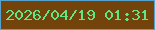 文字の大きさ：3、枠の色：56a2cf、背景の色：72440c、文字の色：62e685 無料ブログパーツのブログ時計