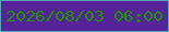 文字の大きさ：1、枠の色：56a4b4、背景の色：57239b、文字の色：1e9401 無料ブログパーツのブログ時計
