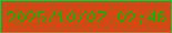 文字の大きさ：1、枠の色：56a639、背景の色：ce4b16、文字の色：31a303 無料ブログパーツのブログ時計