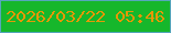 文字の大きさ：3、枠の色：56a6bb、背景の色：16b72b、文字の色：e59807 無料ブログパーツのブログ時計