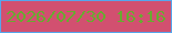 文字の大きさ：5、枠の色：56a6ec、背景の色：d25070、文字の色：68ab30 無料ブログパーツのブログ時計