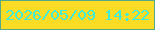 文字の大きさ：5、枠の色：56a886、背景の色：fbdc25、文字の色：40ecd6 無料ブログパーツのブログ時計