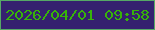 文字の大きさ：1、枠の色：56a966、背景の色：35216f、文字の色：37b309 無料ブログパーツのブログ時計