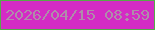 文字の大きさ：5、枠の色：56aa49、背景の色：d42bc5、文字の色：af8daa 無料ブログパーツのブログ時計
