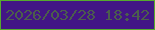 文字の大きさ：4、枠の色：56ab2d、背景の色：421685、文字の色：4b5e4c 無料ブログパーツのブログ時計