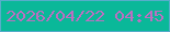 文字の大きさ：3、枠の色：56adca、背景の色：0ab899、文字の色：bc6fc1 無料ブログパーツのブログ時計