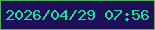 文字の大きさ：2、枠の色：56ae63、背景の色：1d1057、文字の色：21e29b 無料ブログパーツのブログ時計