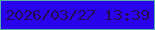 文字の大きさ：5、枠の色：56b1ad、背景の色：2903eb、文字の色：260a54 無料ブログパーツのブログ時計