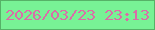 文字の大きさ：2、枠の色：56b267、背景の色：78f295、文字の色：da6da8 無料ブログパーツのブログ時計