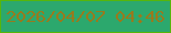 文字の大きさ：2、枠の色：56b60b、背景の色：2ca86d、文字の色：987a1e 無料ブログパーツのブログ時計