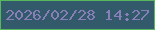 文字の大きさ：1、枠の色：56b75c、背景の色：335a6a、文字の色：887fb9 無料ブログパーツのブログ時計