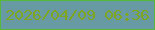 文字の大きさ：1、枠の色：56b93b、背景の色：689aa3、文字の色：7fa51f 無料ブログパーツのブログ時計