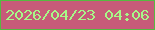 文字の大きさ：3、枠の色：56ba41、背景の色：c75b79、文字の色：a7f888 無料ブログパーツのブログ時計