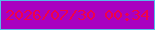 文字の大きさ：3、枠の色：56bbe9、背景の色：a901c0、文字の色：ef0249 無料ブログパーツのブログ時計