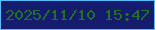 文字の大きさ：4、枠の色：56bcfb、背景の色：161c6d、文字の色：217127 無料ブログパーツのブログ時計
