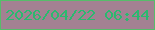 文字の大きさ：2、枠の色：56bd6a、背景の色：a38192、文字の色：2bb96f 無料ブログパーツのブログ時計