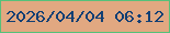 文字の大きさ：1、枠の色：56c07a、背景の色：e1a881、文字の色：113f74 無料ブログパーツのブログ時計