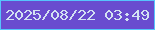 文字の大きさ：4、枠の色：56c4fc、背景の色：694ccf、文字の色：d2e1f2 無料ブログパーツのブログ時計