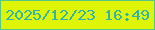 文字の大きさ：3、枠の色：56c786、背景の色：dff508、文字の色：30b4b0 無料ブログパーツのブログ時計