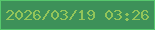 文字の大きさ：5、枠の色：56c86d、背景の色：3d9159、文字の色：92c55a 無料ブログパーツのブログ時計