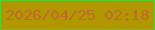 文字の大きさ：5、枠の色：56cd2b、背景の色：b19800、文字の色：c06b2d 無料ブログパーツのブログ時計