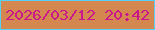 文字の大きさ：2、枠の色：56d0f9、背景の色：d58750、文字の色：c9188b 無料ブログパーツのブログ時計