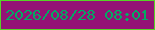 文字の大きさ：4、枠の色：56d326、背景の色：941275、文字の色：02aa63 無料ブログパーツのブログ時計