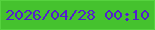 文字の大きさ：4、枠の色：56d33f、背景の色：45c22e、文字の色：541ecc 無料ブログパーツのブログ時計
