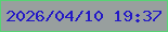 文字の大きさ：2、枠の色：56d374、背景の色：989f9e、文字の色：2318c6 無料ブログパーツのブログ時計