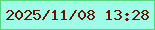 文字の大きさ：1、枠の色：56d57d、背景の色：9efbe5、文字の色：671500 無料ブログパーツのブログ時計