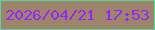 文字の大きさ：5、枠の色：56d69c、背景の色：9e846b、文字の色：9426fa 無料ブログパーツのブログ時計