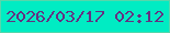 文字の大きさ：4、枠の色：56d6ab、背景の色：00ecc3、文字の色：653082 無料ブログパーツのブログ時計