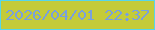 文字の大きさ：4、枠の色：56d6eb、背景の色：c4cb39、文字の色：79a0de 無料ブログパーツのブログ時計