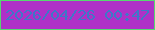 文字の大きさ：3、枠の色：56d970、背景の色：af31c7、文字の色：3e78c8 無料ブログパーツのブログ時計