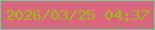 文字の大きさ：5、枠の色：56d994、背景の色：db657f、文字の色：91c403 無料ブログパーツのブログ時計