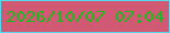 文字の大きさ：2、枠の色：56d9ef、背景の色：d15974、文字の色：1aba1f 無料ブログパーツのブログ時計