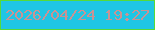 文字の大きさ：3、枠の色：56da38、背景の色：1fc6e4、文字の色：c99394 無料ブログパーツのブログ時計