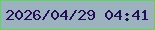 文字の大きさ：5、枠の色：56dc53、背景の色：9cb2bf、文字の色：240e59 無料ブログパーツのブログ時計