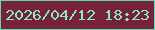 文字の大きさ：3、枠の色：56dcb9、背景の色：782238、文字の色：87ebc9 無料ブログパーツのブログ時計
