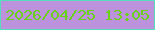 文字の大きさ：1、枠の色：56ddbb、背景の色：bc92dd、文字の色：6ad11b 無料ブログパーツのブログ時計