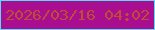 文字の大きさ：3、枠の色：56ddf6、背景の色：a80e8f、文字の色：bd4d36 無料ブログパーツのブログ時計