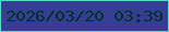文字の大きさ：3、枠の色：56dfbe、背景の色：353e92、文字の色：003124 無料ブログパーツのブログ時計