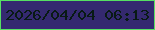 文字の大きさ：3、枠の色：56e063、背景の色：342970、文字の色：081a15 無料ブログパーツのブログ時計