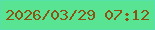 文字の大きさ：1、枠の色：56e0ac、背景の色：58e492、文字の色：8b5314 無料ブログパーツのブログ時計