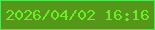 文字の大きさ：1、枠の色：56e252、背景の色：559819、文字の色：6eec2a 無料ブログパーツのブログ時計