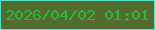 文字の大きさ：1、枠の色：56e4c9、背景の色：546b2f、文字の色：2ab737 無料ブログパーツのブログ時計