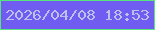文字の大きさ：5、枠の色：56e57a、背景の色：705cf0、文字の色：bac2eb 無料ブログパーツのブログ時計