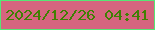 文字の大きさ：3、枠の色：56e675、背景の色：d5657f、文字の色：3f8003 無料ブログパーツのブログ時計
