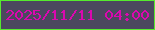 文字の大きさ：2、枠の色：56ea2e、背景の色：4b485e、文字の色：da08af 無料ブログパーツのブログ時計
